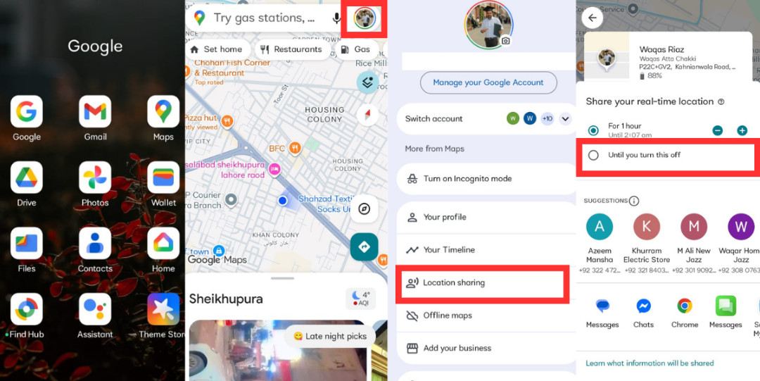 turn on android location history